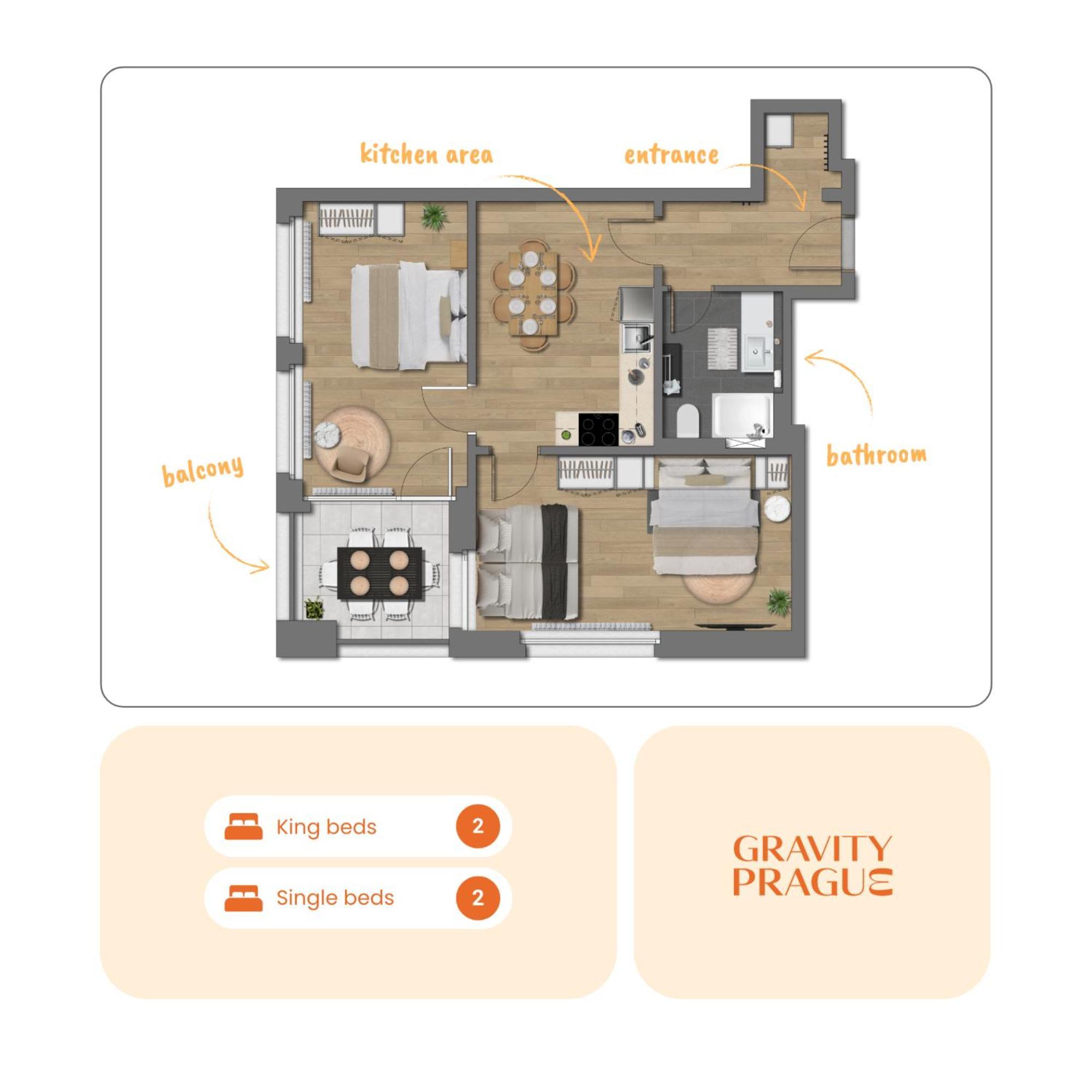 Apartamento Bright 2br - 5th Floor, Balcony, Free Parking By Gravity *